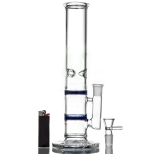 Tubo de agua de fumar de cristal de la cachimba de Honeycomb Perc doble clara (ES-GB-530)